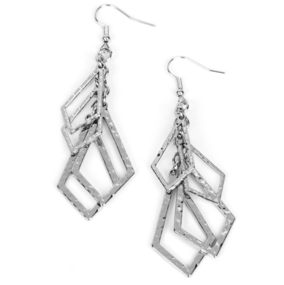 TOTALLY Terra-ific Earrings Silver - Picture 1 of 4